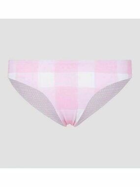 Solid and Striped The Elle Reversible Painted Bikini BOTTOM-Gingham Pink Cloud